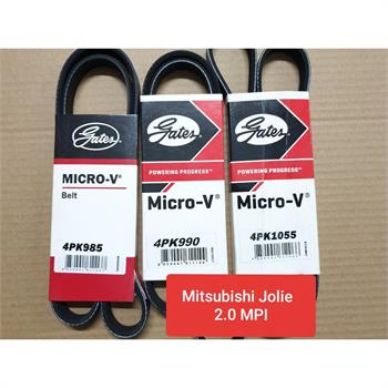 Bộ Dây Curoa xe Mitsubishi Jolie 2.0 MPI - hiệu Gates USA - máy lạnh, máy phát, trợ lực, curoa cam